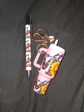 Softball Mom Mini Tumbler Keychain